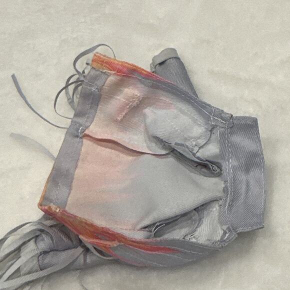 Barbie Extra #5 Doll Outfit Coat Accessory Denim Jean Jacket Fringe Sleeve Flame - Picture 4 of 7